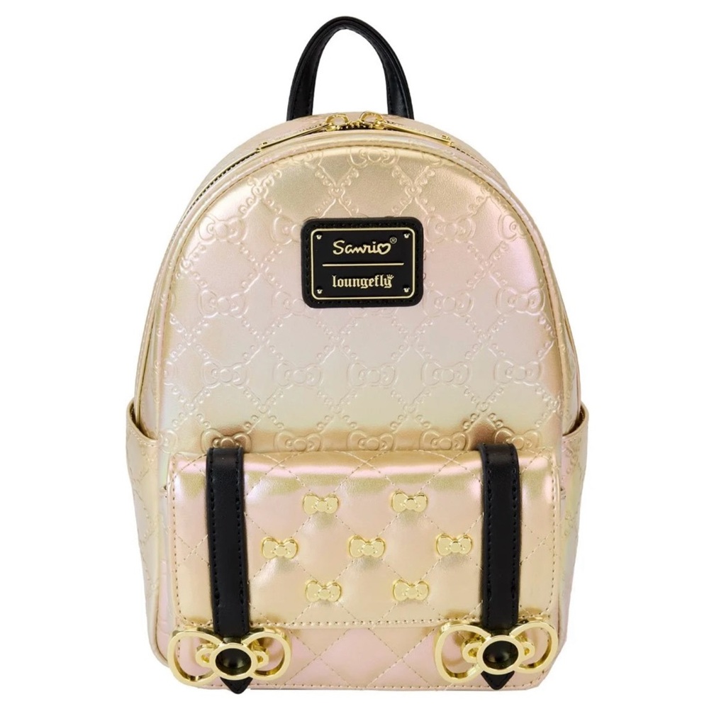 NWT Sanrio Hello Kitty 50th Anniversary Gold Mini Backpack